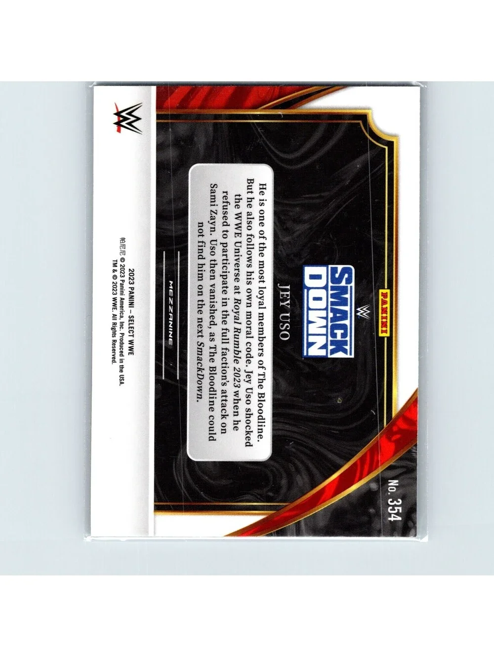 2023 Panini Select WWE Jey Uso #354 SmackDown
